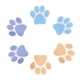 thumbnail image 5 of 5 pegatinas antideslizantes para bañera con diseño de huella de perro, autoadhesivas, antideslizantes y con tracción. azul grande, 5 of 8