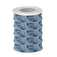 thumbnail image 2 of 5 Rolls Christmas Ribbon 1.5 inch Wide Decorative Ribbon for Gift Wrapping and Holiday Decorations Blue Butterflies Flying, 2 of 7