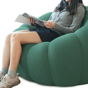 99 Bubble Couch Modern, Oversized Curved Couches, Lazy Floor Sofa, Green Bubble Couch, Modern Upholstered Comfy Mesh Fabric 3D Honeycomb Shape Couches for Living Room, Office, Apartment, 3-Seater