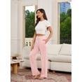 thumbnail image 4 of HEARTNICE Womens Cotton Pajama Pants, Buttery Soft Lounge PJ Bottoms with Pockets Sleepwear,(Pink,M), 4 of 5