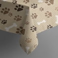 thumbnail image 3 of Brown Dog Paw Footprint Bone Rectangle Tablecloth 60"x120",Waterproof Polyester Rectangle Table Cloth, Wipeable Spillproof Polyester Tablecloth for Dining, Camping, Indoor and Outdoor, 3 of 6