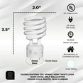 thumbnail image 6 of Sleek Lighting 23-Watt T2 Spiral CFL Fluorescent Light Bulbs with GU24 Base, Self-Ballasted Light Bulb for Bedroom Lighting, 1600 Lumens, 6500K 4-Pack, 6 of 7