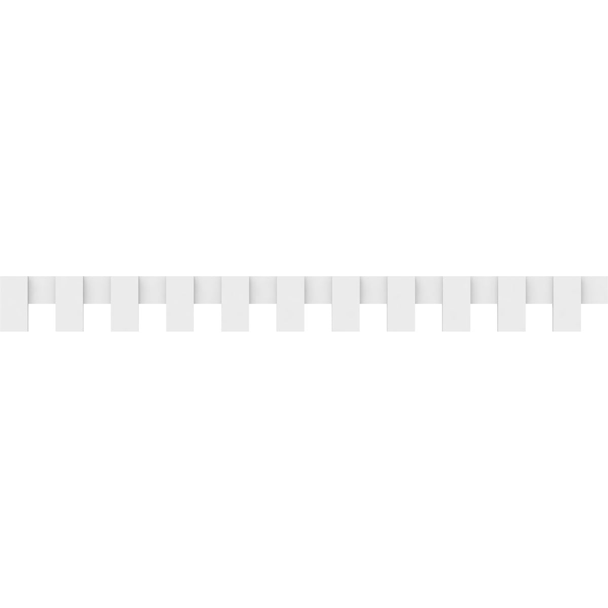 8"H x 1"P x 88"L Matthews Architectural Grade PVC Dentil Block Trim