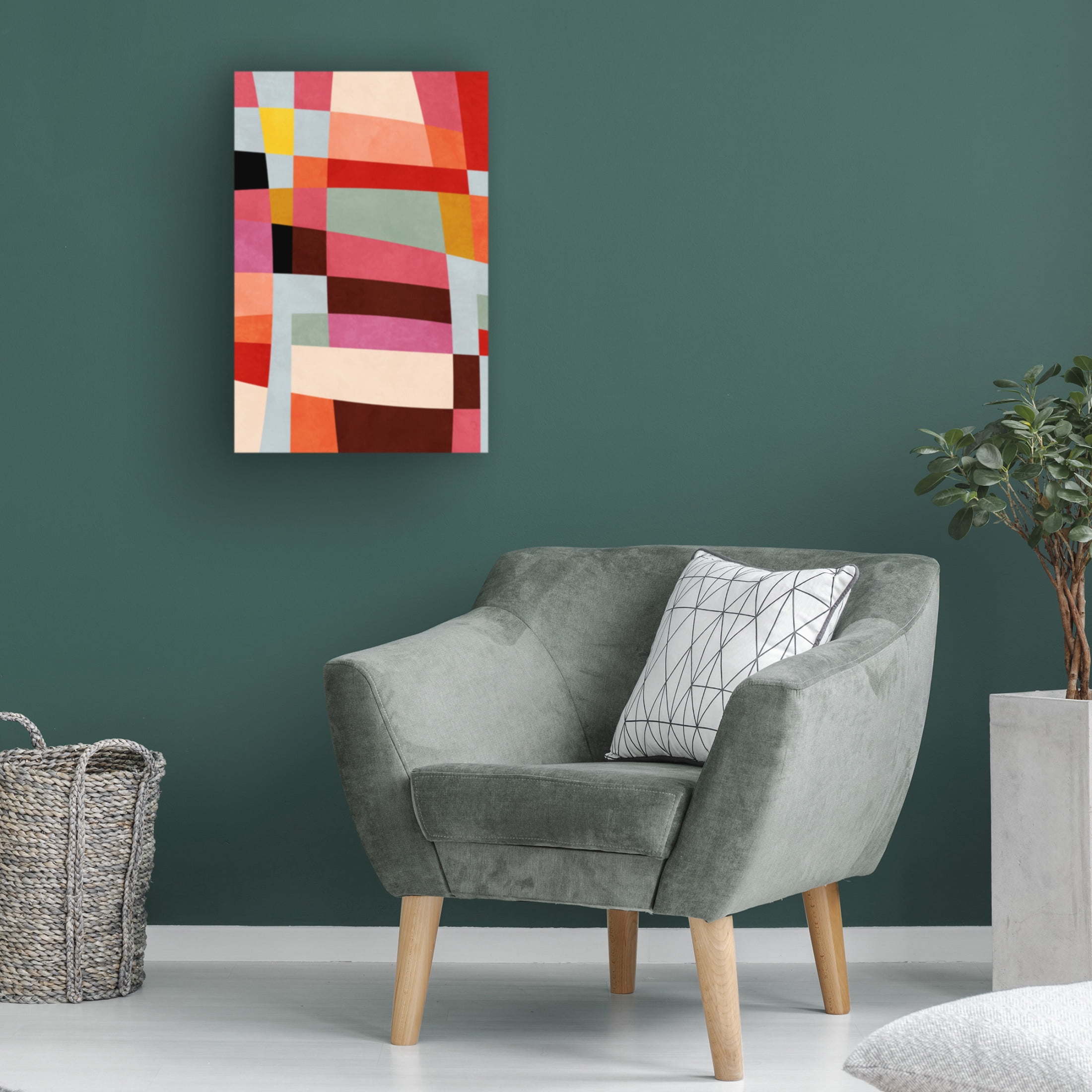 Trademark Fine Art Ana Rut Bre Warm Colors Bauhaus Geometry4 Canvas Wall Art