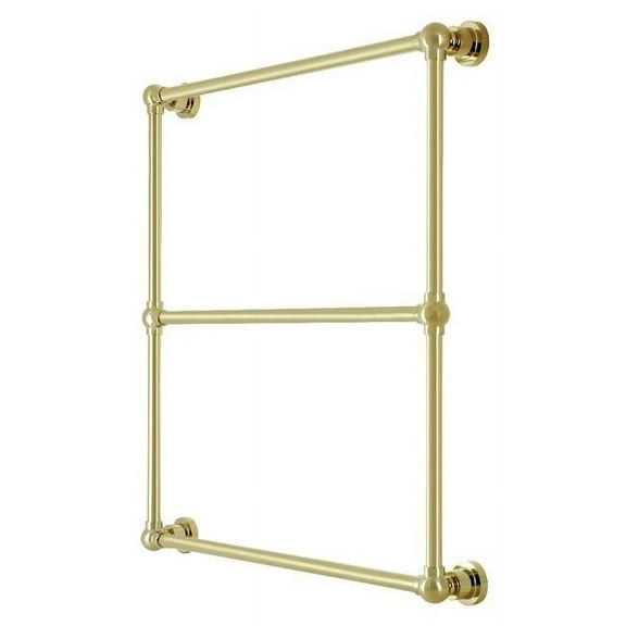 Kingston Brass DTM32303PB 30 x 32 in. Palatine Wall Mount Towel Rack, Polished Brass