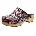 thumbnail image 4 of BJORK Maja Wood Printed Leather Clogs (Josse - EU40), 4 of 9
