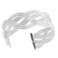thumbnail image 4 of Brazalete de cobre Qarigey Chapado en plata estilo étnico para mujer, 4 of 6