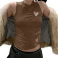 thumbnail image 2 of Heisall Womens Tops Spring Summer Solid Color Round Neck Irregular Pleats Waist-Cinching Heart Cutout 2025 New Arrival Fashion, 2 of 4