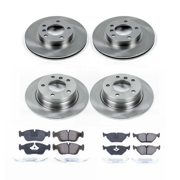 Ultimate Brakes Front and Rear Ceramic Brake Pad and Rotor Kit with Hardware WM81312