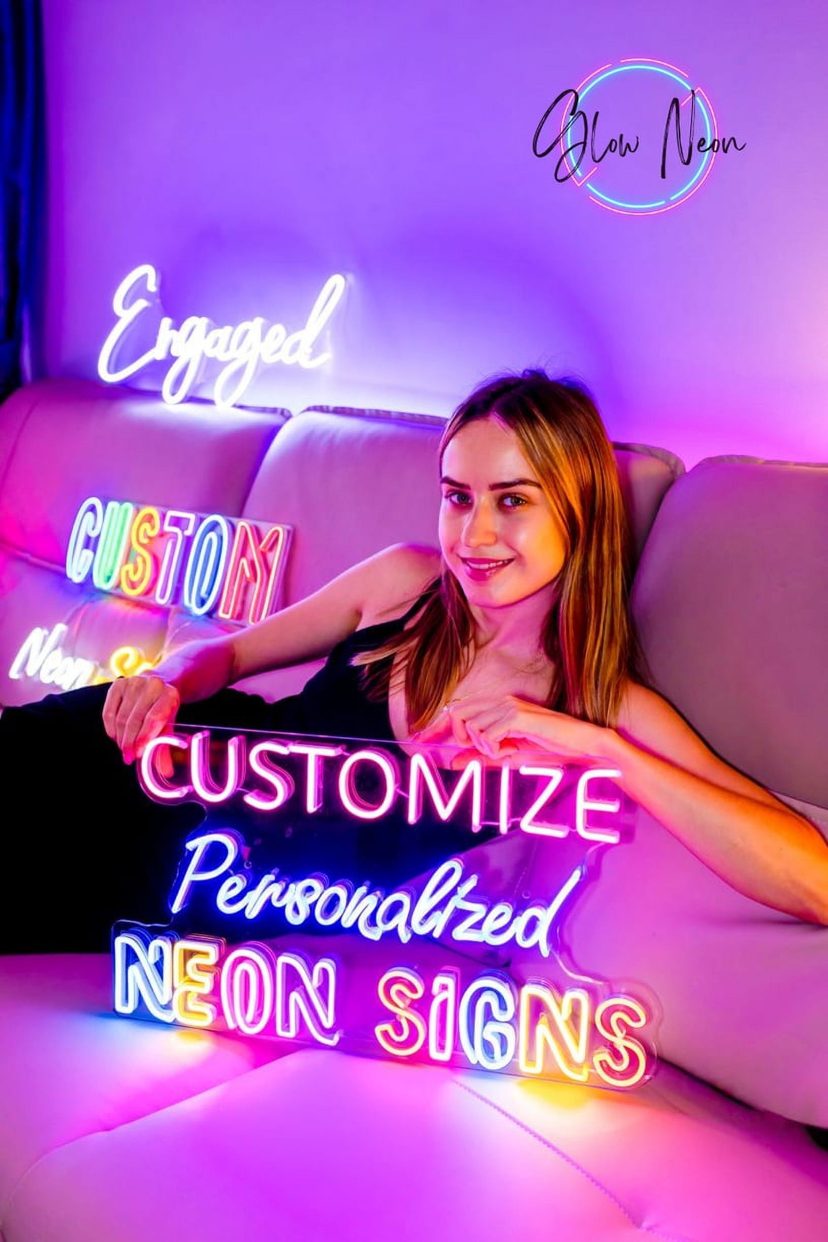 Glowneon Bee With Boba Tea Led Sign, Open Boba Milk Tea Shop Light