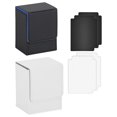 thumbnail image 4 of Caja para baraja de cartas de 2 piezas, contenedor que puede contener más de 100 tarjetas, caja de cartas de juego con funda Premium coleccionable de negro, 4 of 8