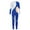 Blue, variant on DPOIS Kids Girls Gymnastics Leotard Long Sleeve Full Body Unitard Bodysuit Hot Pink 16