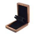 thumbnail image 1 of Organizador de joyería Caja de perjudros de pendientes Pequeñas Elegantes Velvet Caja de regalo de regalo portátil para el compromiso de aniversario Nuez, 1 of 8
