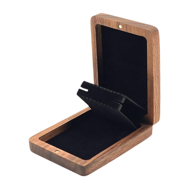 Organizador de joyería Caja de perjudros de pendientes Pequeñas Elegantes Velvet Caja de regalo de regalo portátil para el compromiso de aniversario Nuez