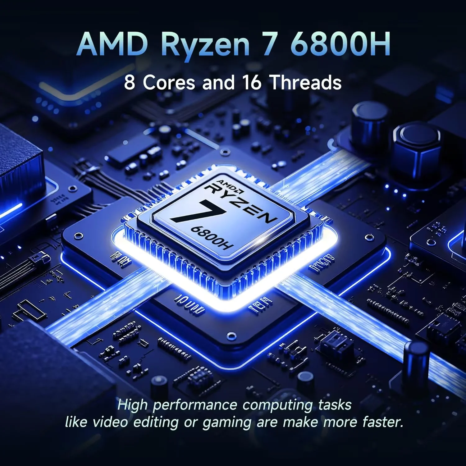 17.3" IPS FHD-Gaming-Laptop, 8 Cores AMD Ryzen 7 6800H 32GB DDR5 RAM 1TB SSD (Beat i7-12700H Up to 4.7GHz) AMD Radeon 680M GPU-Computer with 100W Type-C Backlit Keyboard Fingerprint