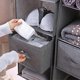 thumbnail image 4 of Organizador de armario colgante de 3 estantes con 1 cajón de ropa interior/calcetines, ahorro de espacio, bolsa colgante de almacenamiento de tela plegable, 4 of 5