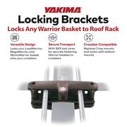 Yakima Cargo Warrior Locking Brackets for Roof Rack Cargo Baskets, Set of 2
