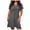 Dark Gray, variant on TAGOLD Womens Short Sleeve V-Neck Dress Solid Color Adjustable Drawstring Slim V Neck Summer Dress