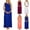 Blue, variant on Women's Maternity 420g Stretch Spandex Maxi Dress, Sleeveless Pleated Waist Patchwork Gown, Plus Size Summer Casual Pregnancy Dress for Daily & Photoshoot, 1pc, S/M/L/XL/XXL