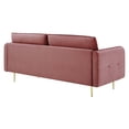 thumbnail image 3 of Modway Cameron Tufted Performance Velvet Sofa in Dusty Rose, 3 of 10