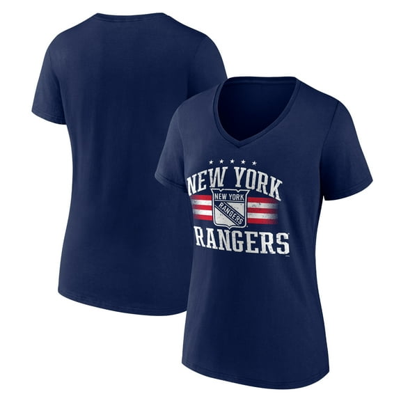 Women's Navy New York Rangers Americana Team V-Neck T-Shirt