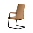 thumbnail image 7 of LeisureMod Evander Office Guest Chair in Acorn Brown Leather, 7 of 7
