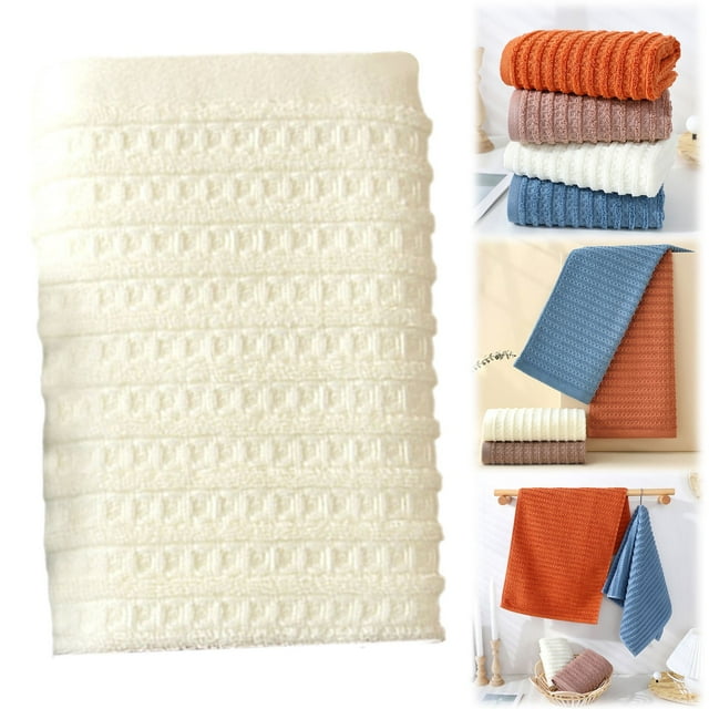 Serviette à Main en Coton Douce et Absorbante Serviettes de Bain Séchage Rapide
