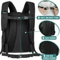 thumbnail image 4 of PetAmi Dog Backpack Carrier For Small Large Cat, Pet, Puppies, Ventilated Pet Hiking Backpack Travel Bag, Airline Approved Cat Backpack Carrier, Safety Back Support, Camping Biking Dog Bag, Black, 4 of 7