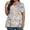 Gray #01, variant on TQWQT Womens Plus Size Summer Tops 2024 4x-5x V Neck Tunic Shirts Floral Print T-Shirt Short Sleeve Tunic Tops Large Casual Tunic Tops Gray L