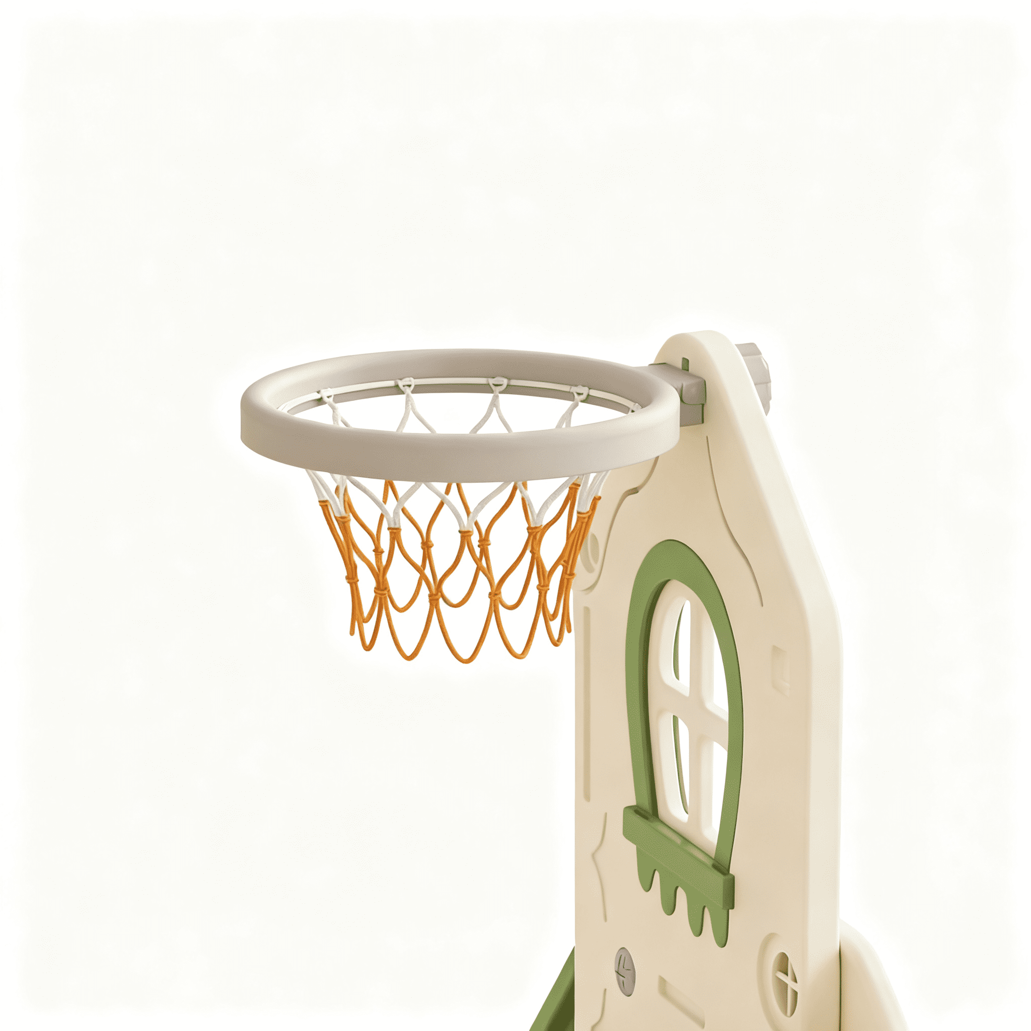Indoor Slide with Basketball Hoop, Foldable Toddler Slide, Compact Indoor Playground Set
