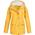 thumbnail image 1 of Veste de Pluie Mode pour Femmes Imperméable Transparent Vêtements de Randonnée pour Femmes Coupe-Vent Léger à Manches Longues Manteaux de Pluie Grande Taille Veste Réversible pour Femmes avec Fermeture Éclair et Cordon de Serrage, 1 of 4
