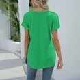 thumbnail image 6 of Women's T-Shirts Top TShirt For Women Short Sleeves Solid Color Outdoor Loose Casual Tshirt Comfortable Fashionable for Everyday Wear, 6 of 6