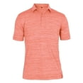 thumbnail image 1 of Monterey Club Men's Heather Stripe Tailored Collar Golf Polo Shirt #1280, 1 of 2