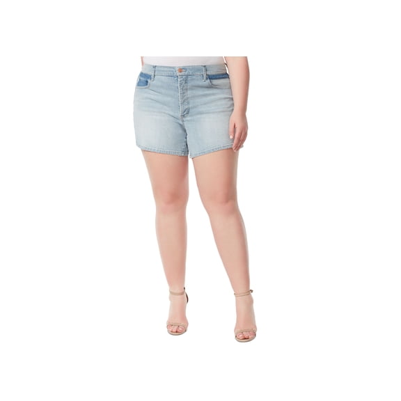 Jessica Simpson Trendy Plus Cotton Infinite High Waisted Shorts Shadow Of Love 14W