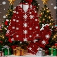 thumbnail image 2 of Womens Christmas Sleep Set Holiday Pajama Set Long Sleeve Top and Straight-Leg Trousers Funny Sleepwear Comfy Pjs Fashion Loungewear Xmas Snowflake Sleepwear Pajamas for Winter, 2 of 7