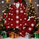 thumbnail image 1 of Puyaiuu Women 2 Piece Christmas Satin Pajama Set Cute Print Long Shirt Loose Shorts Matching Set Loungewear Gift, 1 of 7