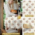 thumbnail image 3 of Pioneer Flower Floral Print Pattern Round Tablecloth 70"x70", Wrinkle Resistant Wipeable Table Cover for Kitchen Dining Room Picnic Patio and Party, 3 of 3