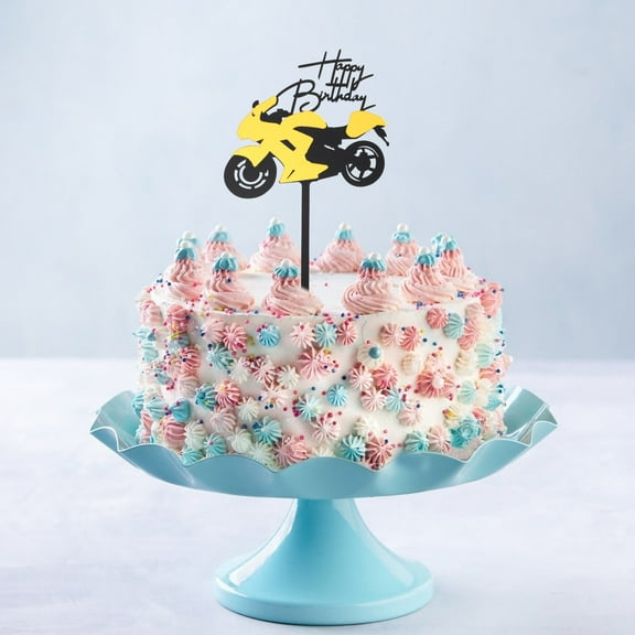 Raindrops Acrylic Black Cake Toppers 10Pcs for Birthday Party Decoration 6.0x3.9in