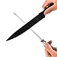 thumbnail image 2 of serony 11.5 Inch Honing Steel Handheld Knife Instrument Professional Sharpening Rod Manual Carbon Steel Sharpener Kitchen Tools, 2 of 7