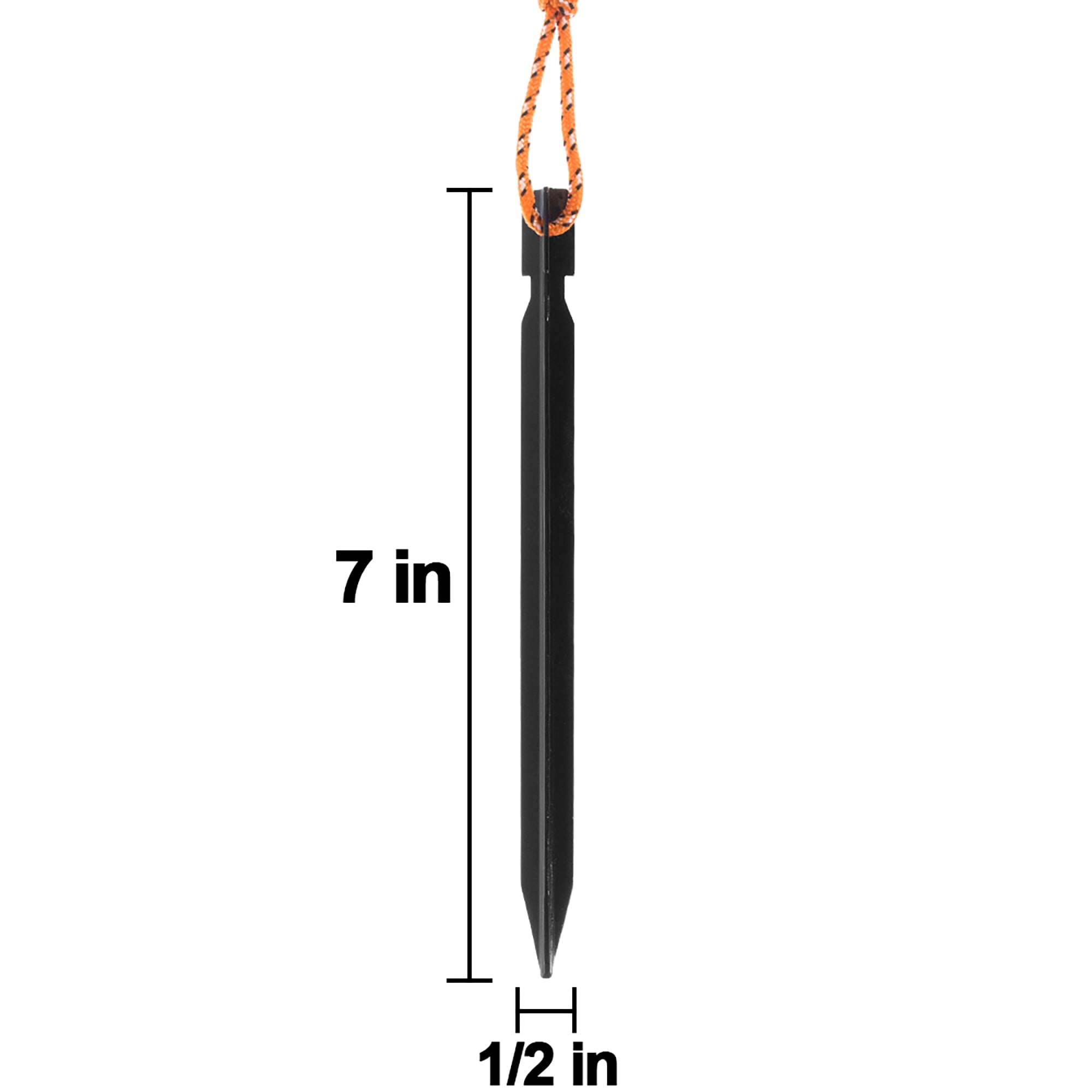 12-Piece 7" Aluminum Tent Stake Sets In 4 Color Options - West Coast Paracord
