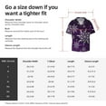 thumbnail image 5 of Balery Snowflake Gradient Purple Camisa Casual de Manga Corta con Botones para Hombre, Texturizada, Estilo Cubano, para Playa, Verano-Large, 5 of 5