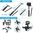 thumbnail image 3 of Juego de accesorios para GoPro Hero 10/Hero 9 negro, oGoDeal funda protectora impermeable accesorios de snorkel soporte para bicicleta Selfie Pole Head Strap para GoPro Hero 9 10, 3 of 6