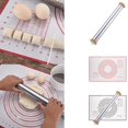 thumbnail image 4 of Kitchen Clear Scale Rolling Pin Mat Adjustable Stainless Steel Baking Tool Bakeware Kitchen Gadgets, 4 of 9
