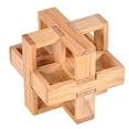 thumbnail image 3 of CNKOO Classic Wooden Puzzle Cube Ball Kongming Luban Lock Brain Teaser Adults Toy, 3 of 10