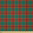thumbnail image 2 of Ambesonne Plaid Fabric by the Yard Microfiber, Classic Motives Checkered, 3 Yards, Vermilion Green and Blue, 2 of 2