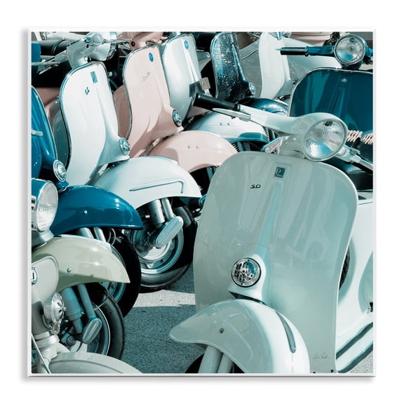 Stupell Industries Lined Up Italian Scooters Transportation Photography Unframed Art Print Wall Art, 12 x 12