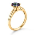 thumbnail image 3 of Gem Stone King 10K Yellow Gold Green Mystic Topaz Solitaire Engagement Ring for Women (1.58 Cttw, Oval 8X6MM, Gemstone Birthstone, Available in Size 5, 6, 7, 8, 9), 3 of 4