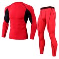 thumbnail image 1 of Qarigey Conjuntos de ropa interior térmica de invierno para hombre, Calzoncillos largos a prueba de viento, mallas elásticas de manga larga, traje para conjuntos de ropa Rojo SG Qarigey AP013580-08, 1 of 6