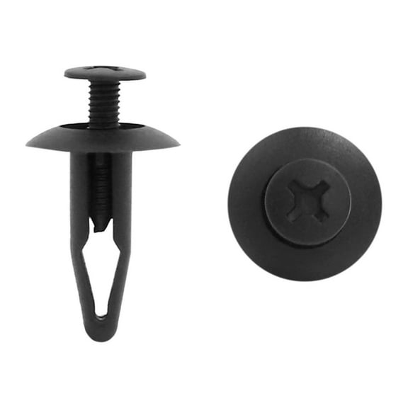 Unique Bargains Car Interior Push in Expanding Screw Plastic Rivets Black 50PCS for 7.5mm Hole