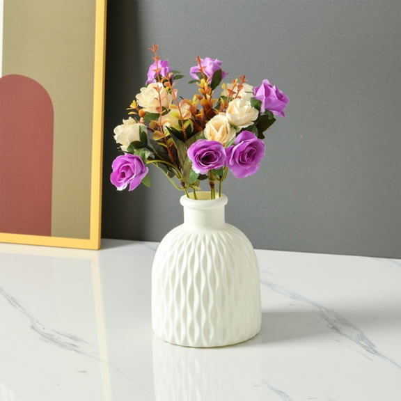 Iumwxz Plastic Imitation Glazed Vase Living Room Flower Arrangement Tv Cabinet Decoration Dried Flower Decoration Flower Pot Flower Utensil Christmas Ornaments